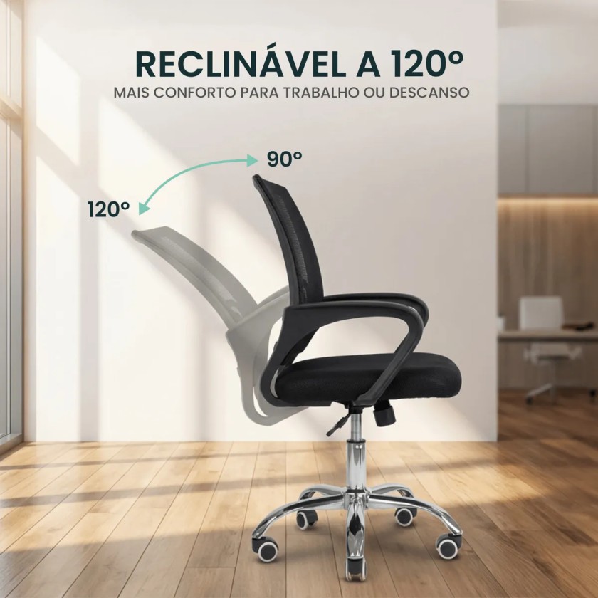 Cadeira de escritório Diretor Jadel Preta Healer