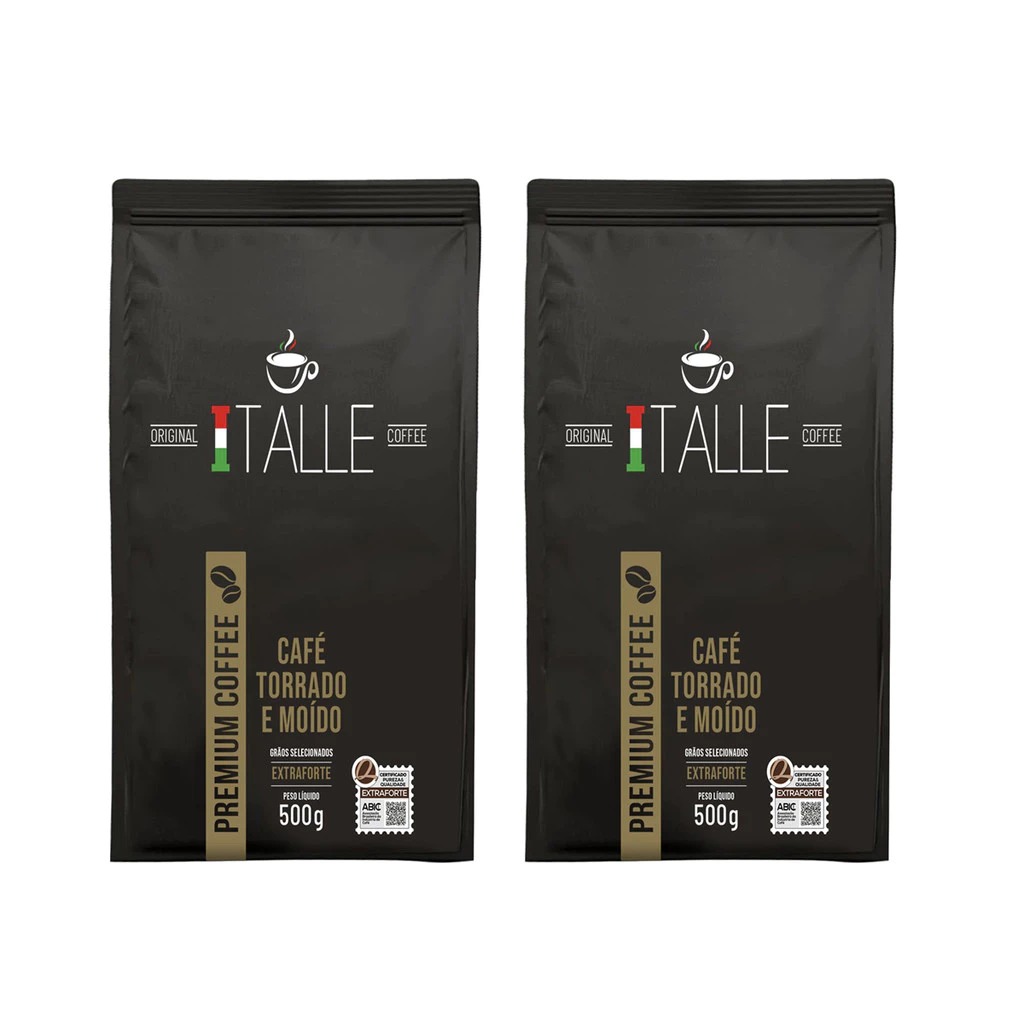 Café Torrado E Moído Extraforte 1kg Kit 2