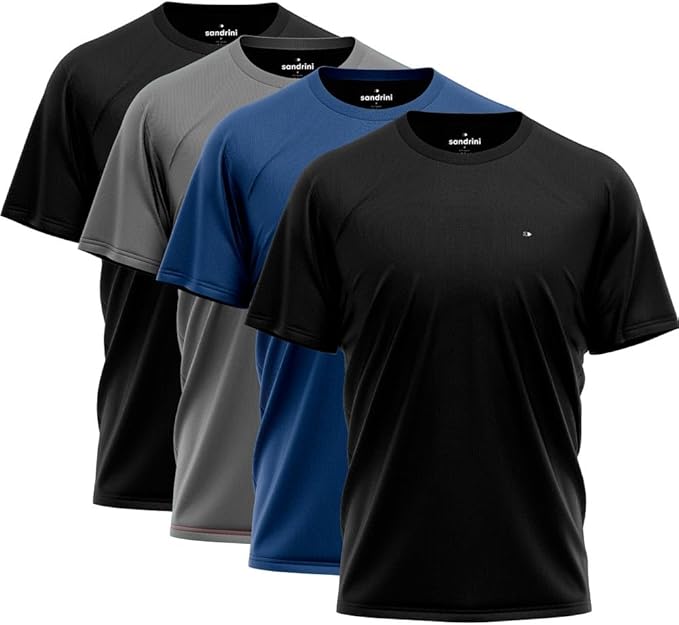 Kit 4 Camisas Dry-fit Sandrini Masculina Academia Treino Uv