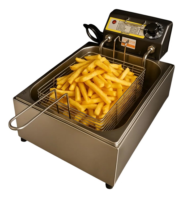 Fritadeira Eletrica Industrial 5l Aço Inox 110v 220v