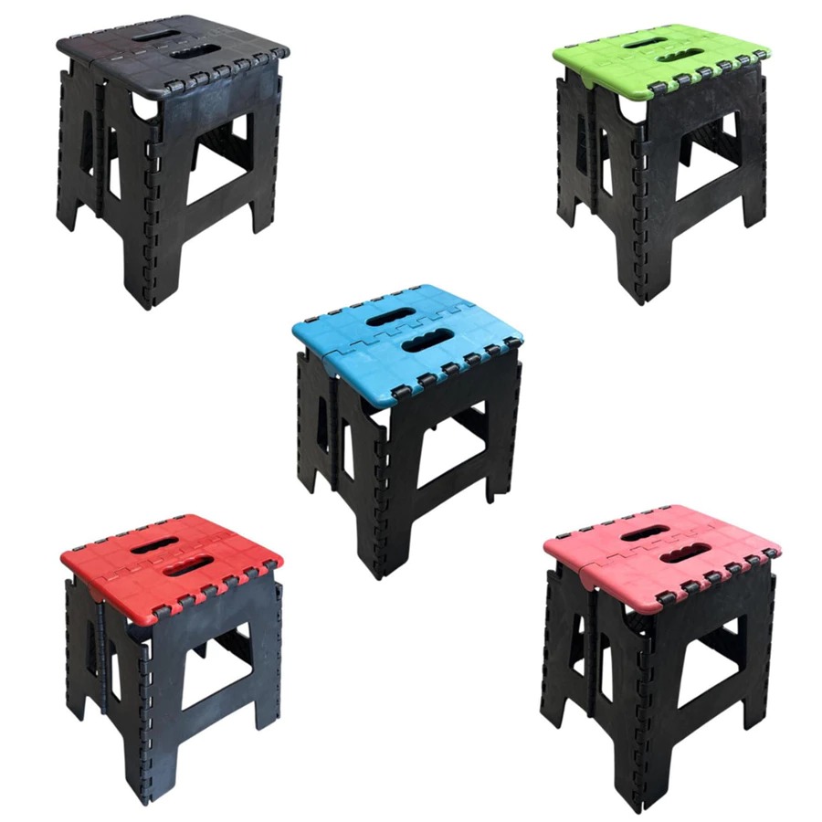 Banquinho Portátil Dobrável Banqueta Até 100kg Alça de Transporte PP Reforçado Portátil Casa Camping Pesca Banco