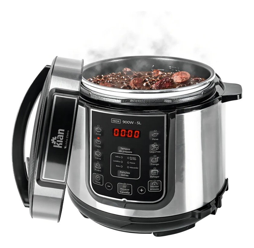 Panela De Pressão Elétrica 5 Litros Kian Inox