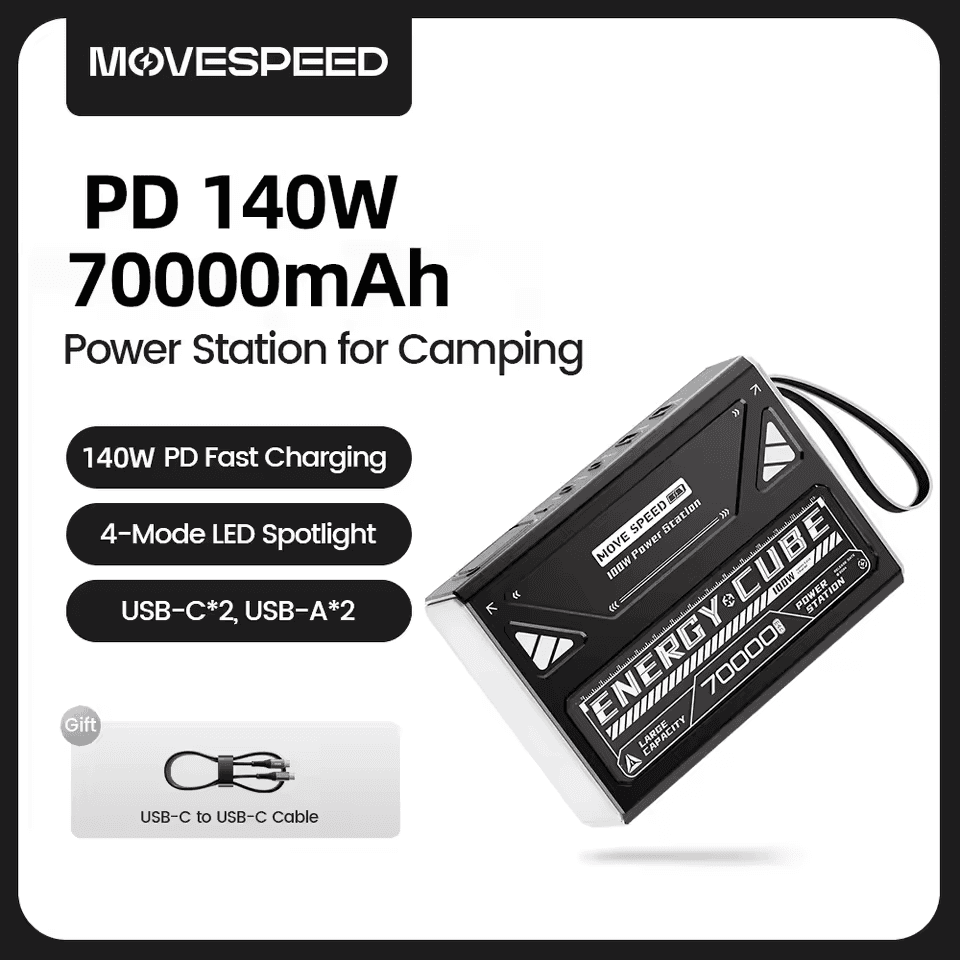 Bateria Externa MOVESPEED Z70Pro Power Bank 70000mAh 140W PD