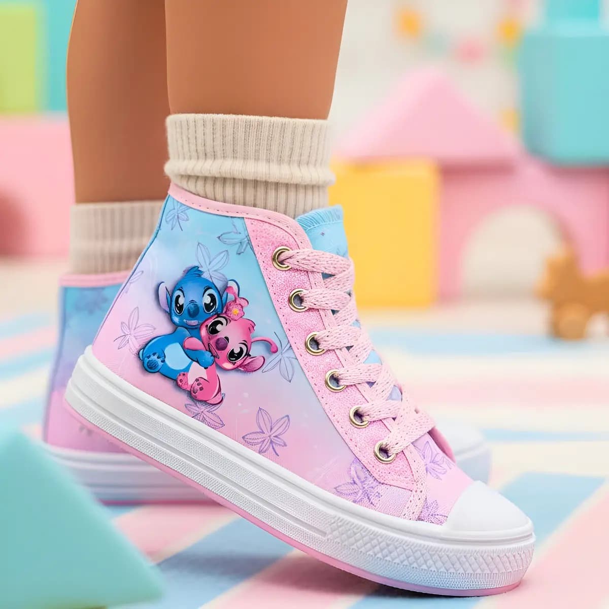 Tênis Infantil Botinha Personagem Fofo Escola Casual Passeio