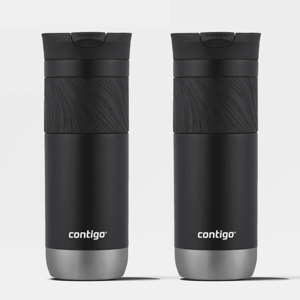 Kit com 2 Copos Térmicos Byron SNAPSEAL™ Preto Contigo | 591ml