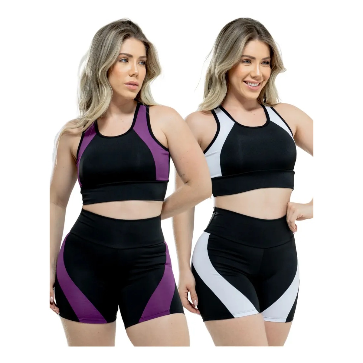 Kit 2 Conjunto Fitness Roupa Academia Zero Transparência