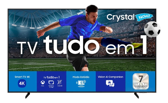 Samsung Smart Tv 85 Crystal Uhd 4k U8100f 2025, Xbox Cloud Gaming, Canais Gratuitos, Alexa