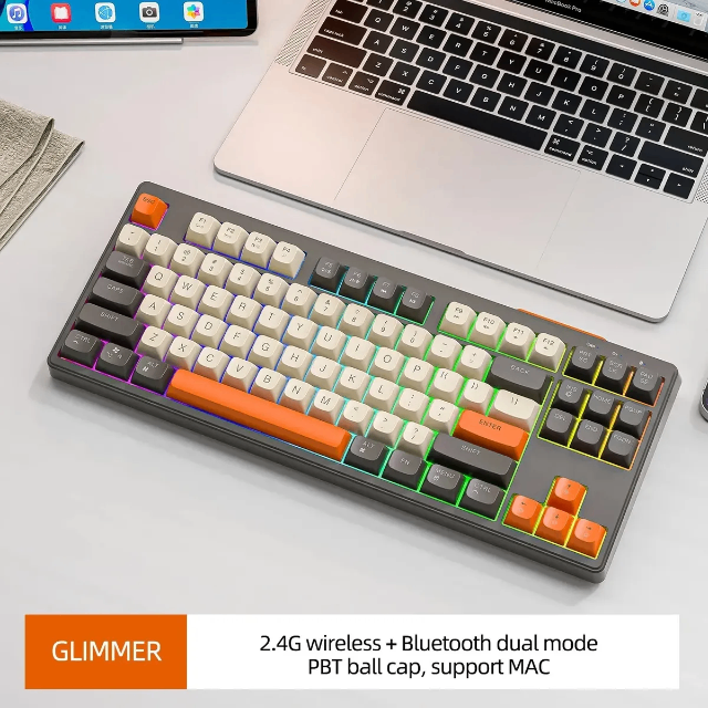 Teclado Sem Fio M87 2.4g Bluetooth Mac