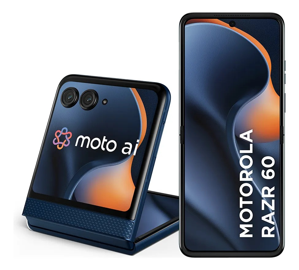 Smartphone Motorola Razr 60 - 256gb 24gb (12gb Ram+12gb Ram Boost) Tela Dobrável 6,9 Poled E Externa 3,6 Moto Ai Camera Ip48 - Azul Marinho