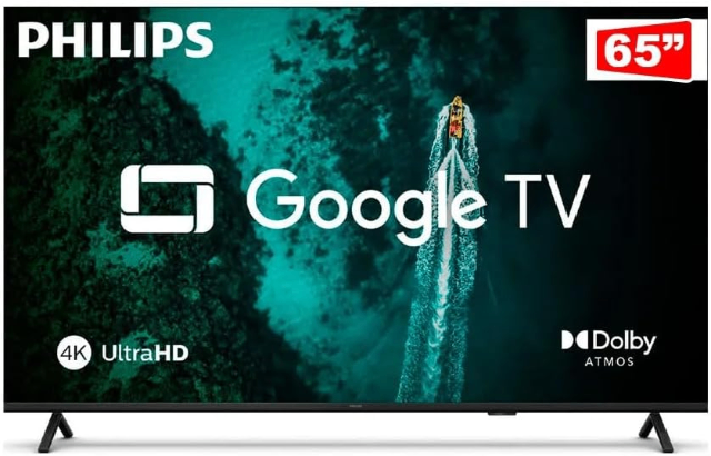 Smart TV Philips LED 65 Polegadas 4K UHD ST, PUG7419/78 - Smart TV LED 4K UHD