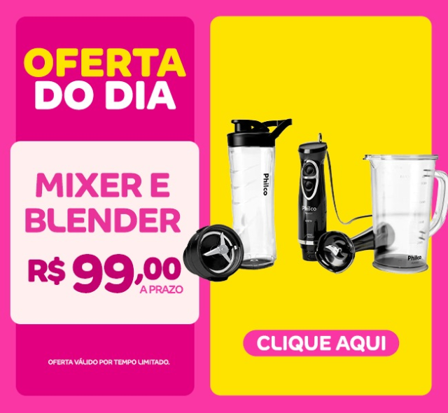 Mixer e Blender Philco 400W Preto Pro Maxx PMX40A 2 Velocidades