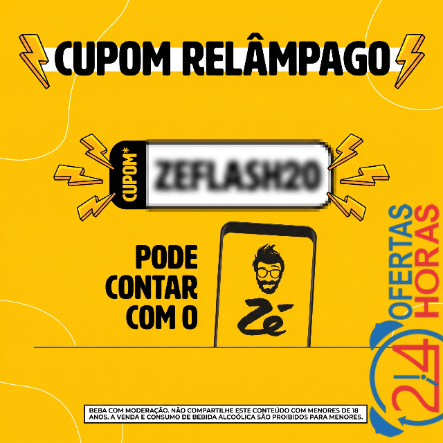 Cupom de 50% com desconto máximo de R$ 15 no Zé Delivery