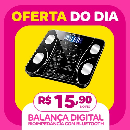 Balança Digital Bioimpedância Bluetooth com App Medição Corporal Completa - Star Produtos