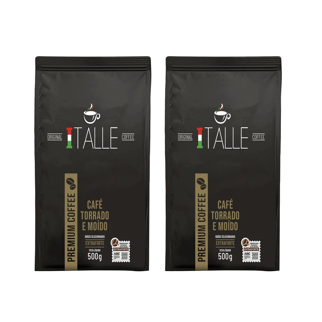 Café Torrado E Moído Extraforte 1kg Kit 2