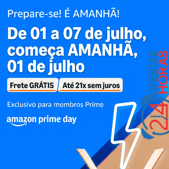Prepare-se ComeƧa Meia Noite o Amazon Prime Day - Ofertas Exclusivas para Membros Prime