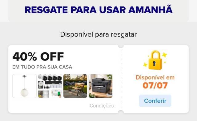 Cupom de 40% em tudo pra sua casa no Mercado Livre