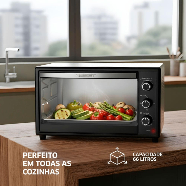 Xalingo Forno Elétrico 66 Litros 1800W 6 Resistências Best 127v, Kitchen