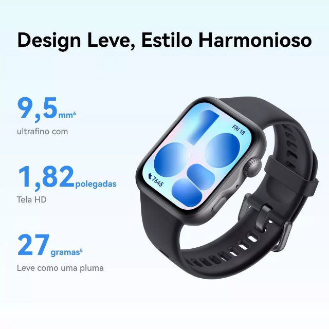 HUAWEI WATCH FIT 5 | Smartwatch Relogio | AMOLED de 182" Design Leve | Mini Treino | 64 GB | GPS