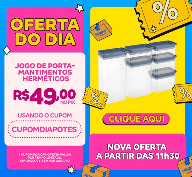 Jogo de Porta-Mantimentos Herméticos Retangulares Electrolux Experience 6 Peças
