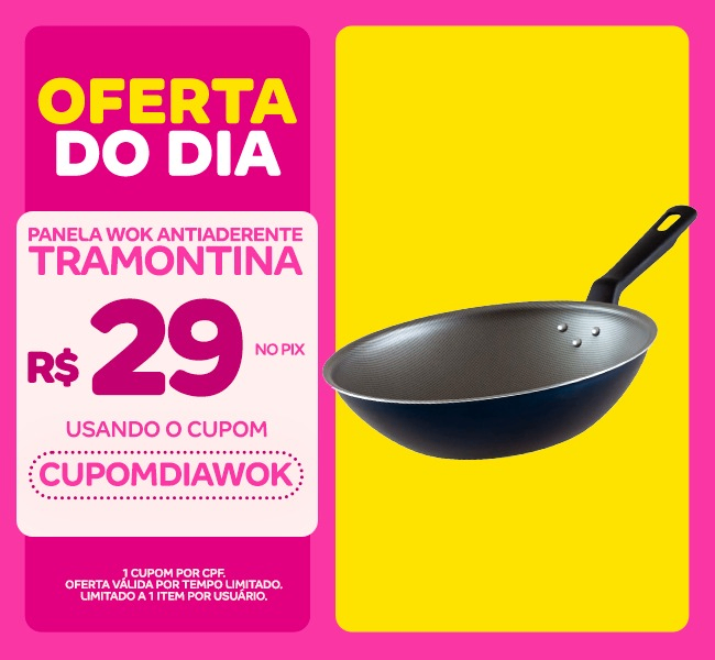 Panela Wok Antiaderente Tramontina de Alumínio - Ravena Azul 24cm