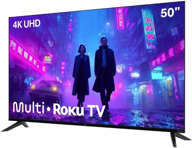 Smart TV 50" Roku Multi 4K Compatível com Alexa e Google Home