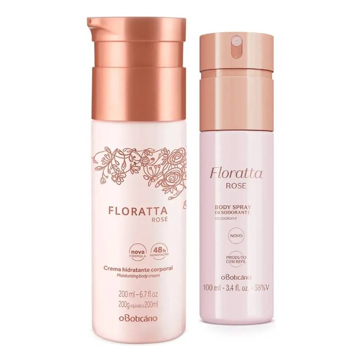 Combo Floratta Rose: Body Spray 100ml + Creme Corporal 200ml