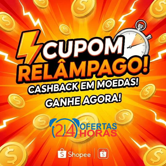 Cupom de 80% de cashback em Moedas na Shopee