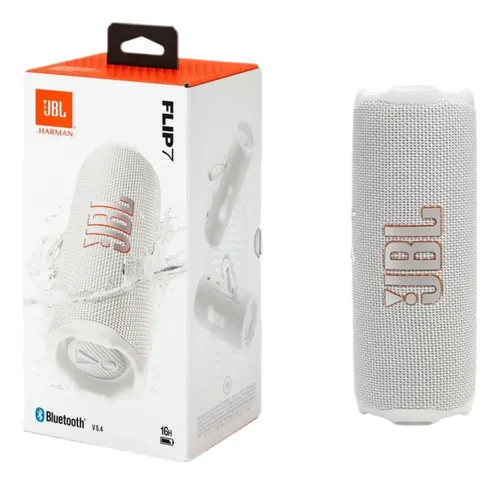 Caixa De Som Flip 7 Bluetooth Prova Dágua Branco Jbl Bivolt Branco