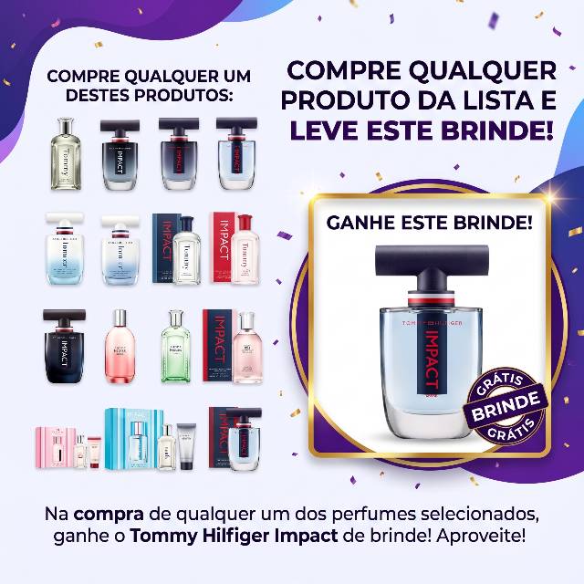 Compre Qualquer Perfume da Seleção e Ganhe um Tommy de 100ml Grátis na Beleza na Web