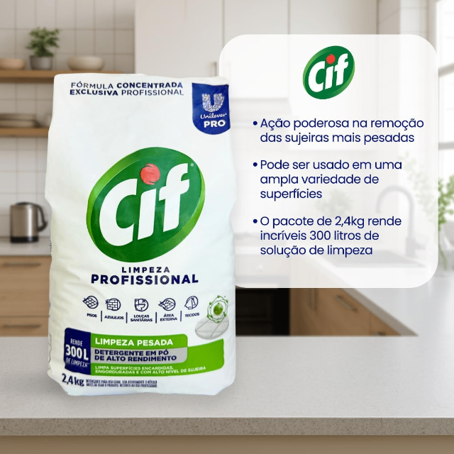 LIMPADOR EM PO LIMPEZA PESADA 2,4KG CIF (64347284)