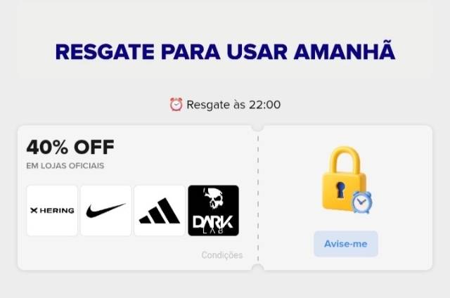 Cupom de 40% em lojas oficiais no Mercado Livre
