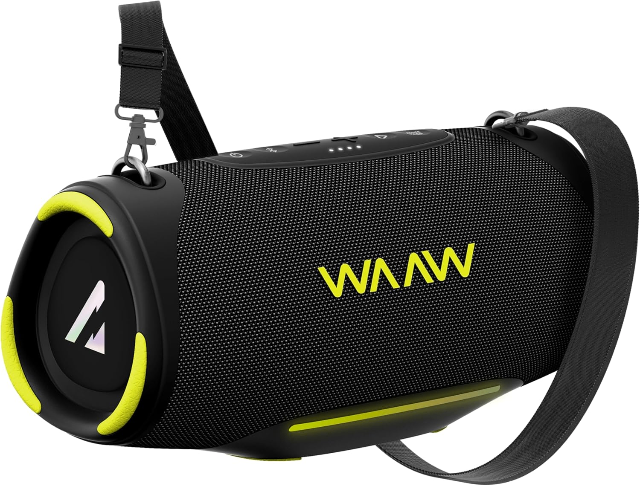 WAAW BOOM 150 Caixa Som Portátil Boombox 80W IPX7 À Prova D'Água Grave Forte 35h Bateria