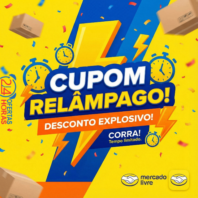 Cupom de 25% acima de R$ 29 com desconto máximo de R$ 500 no Mercado Livre