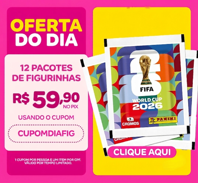 Blister com 12 Pacotes de Figurinhas Copa do Mundo FIFA 2026 EUA