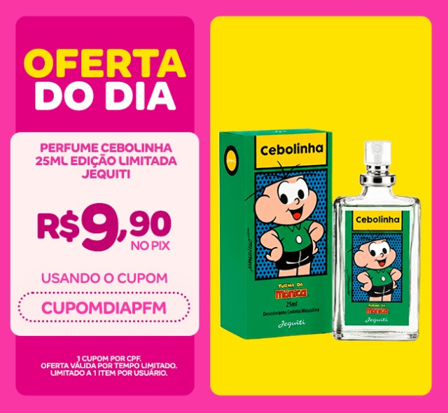 Perfume Cebolinha 25ml Edição Limitada Frasco De Vidro - Jequiti