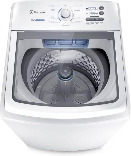 Máquina de Lavar Electrolux 15kg Branca Essential Care com Cesto Inox e Jet&Clean (LED15) - 127V