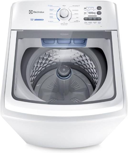 Máquina de Lavar Electrolux 15kg Branca Essential Care com Cesto Inox e Jet&Clean (LED15) - 127V
