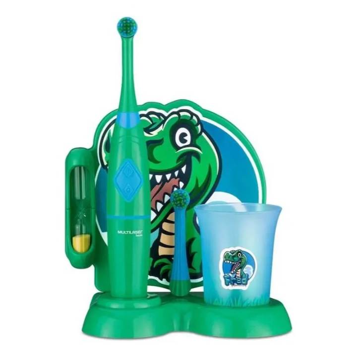 Escova Dental Elétrica Rotativa Kid Funny Brush Fred Multilaser Hc053